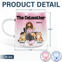 Cat Lovers, Cat Mom, Pet Lovers, Happy - The Catmother - Personalized Gradient Glass Mug