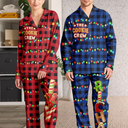 Christmas,Family,Icon,Happy - The Cookie Crew Family Gingerbread Name - Personalized Long Pajamas Set