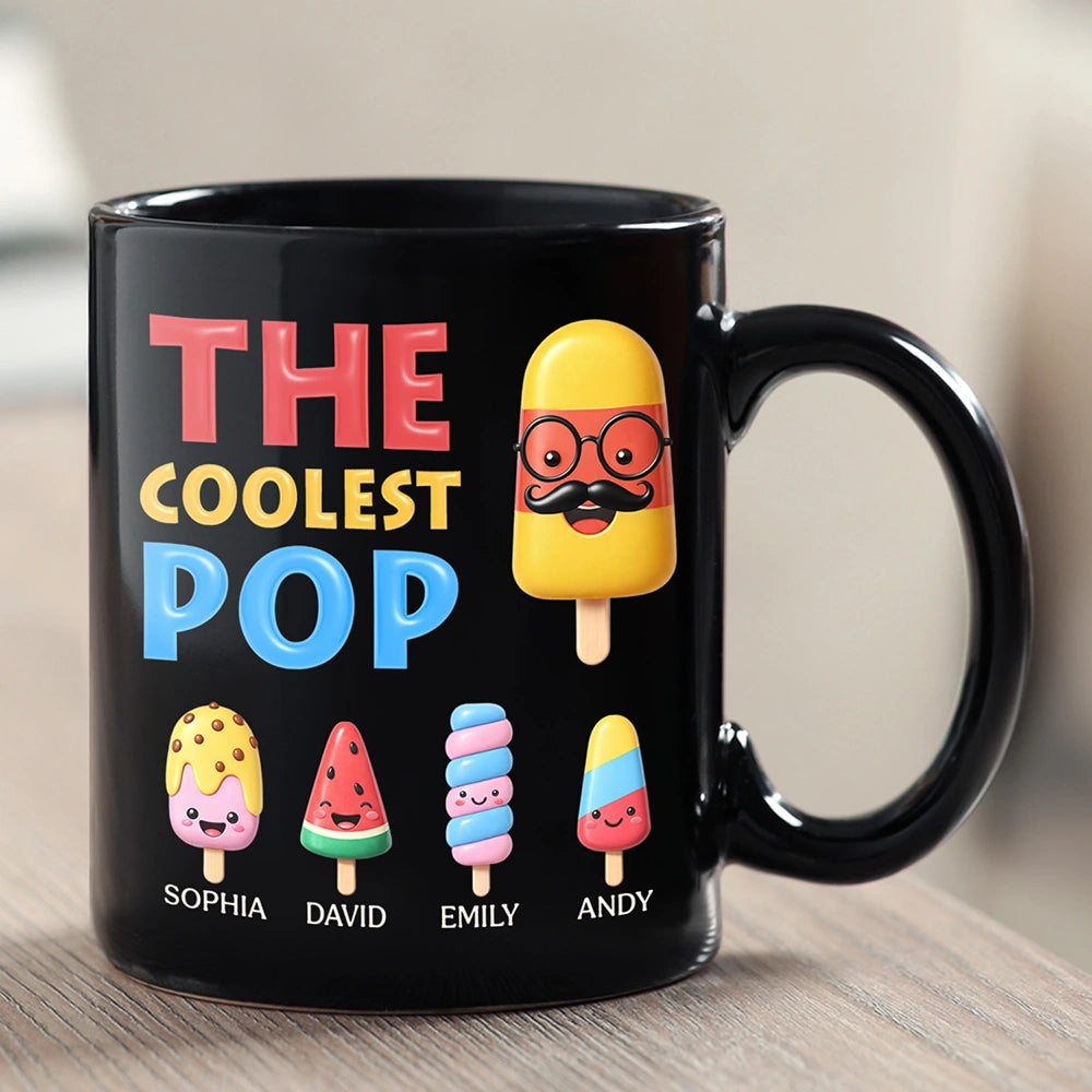 Gift For Husband,Gift For Yourself,Gift For Men,Gift For Father,Gift For Grandpa,Non-Eng,Icon,Humorous - The Coolest Pop Grandpa Dad - Personalized Mug
