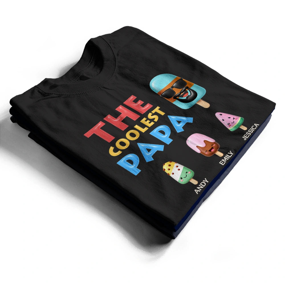 Gift For Husband,Gift For Grandpa,Gift For Father,Funny - The Coolest Pop Grandpa Dad - Personalized T Shirt