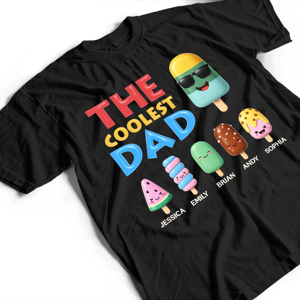 Gift For Husband,Gift For Grandpa,Gift For Father,Funny - The Coolest Pop Grandpa Dad - Personalized T Shirt