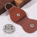 Gift For Couples,Love,Happy - The Day We Became Us Circle Date Anniversary Reminder - Personalized Leather Pocket Hug