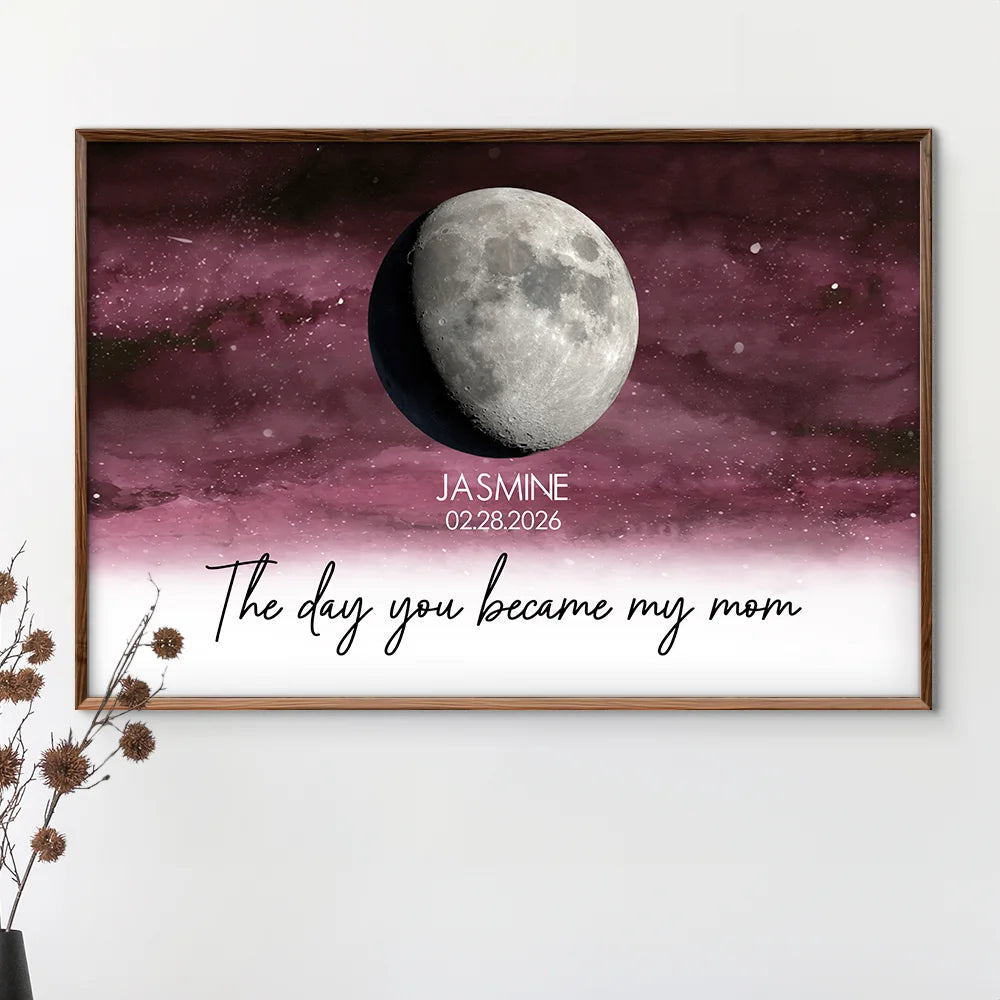 Gift For Mother,Mom,Children,Happy - The Day You Became My Mom - Personalized Poster
