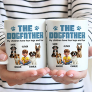 Dog Lovers,Dog Dad,Pet Lovers,Pet Dad - The Dogfather My Children Have Four Legs And Fur - Personalized Mug