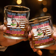 Pet Lovers,Pet Mom,Pet Dad,Dog Lovers,Dog Mom,Dog Dad - The Drinking Legend - Personalized Whiskey Glass