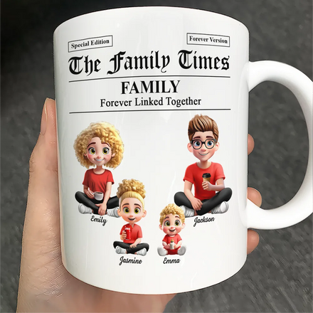 The Family Times Newspaper Theme - Personalized Mug