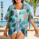 Beach,Summer,Poolside,Retirement,Gift For Women,Gift For Yourself,Gift For Wife - The Legend Has Retired - Personalized Women Kimono Cardigan