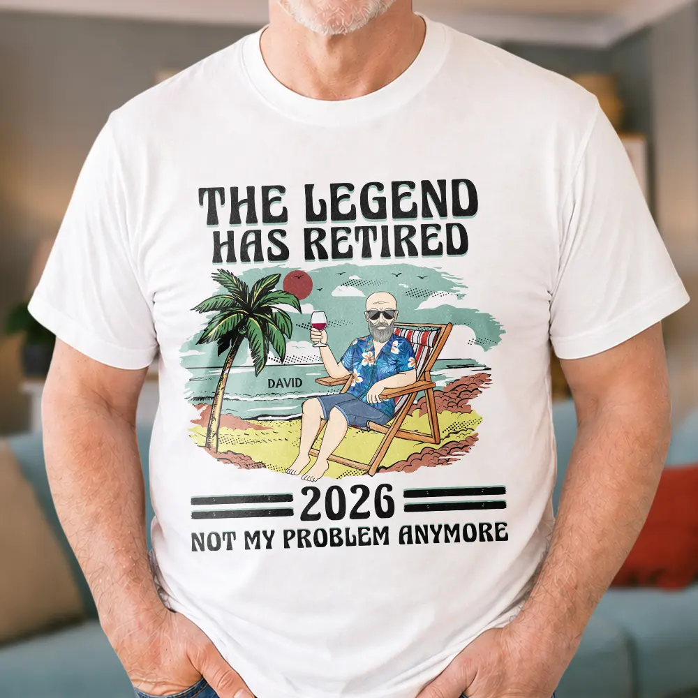 The Legend Has Retired Vintage - Retirement Gift For Beach Lovers, Dad, Mom, Grandpa, Grandma - Personalized T Shirt