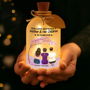 Gift For Women,Gift For Mother,Single Mom,Mom - Daughters (Adult),Mom - Daughters (Young),Mom - Sons,Mom - Children,Love - The Love Between A Mother & Her Daughters Sons - Personalized Short Bottle Light