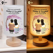 Love,Gift For Mother,Gift For Women,Gift For Wife,Gift For Daughter,Mom,Daughters  - The Love Between Mother And Daughters Is Forever - Personalized Fabric Lamp
