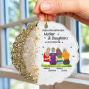 Sentimental,Gift For Children,Gift For Mother,Mom - Daughter (Adult),Gift For Daughter,Vector,Icon - The Love Between Mother And Daughters Is Forever - Personalized Resin Ornament