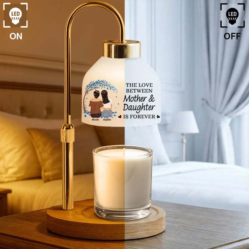 Mom - Daughters (Adult), Gift For Mother, Love - The Love Between Mother & Daughters Is Forever - Personalized Candle Warmer Lamp