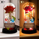 Mom - Daughters (Adult),Gift For Mother,Love - The Love Between Mother & Daughters Is Forever - Personalized Everlasting Rose Dome Lamp
