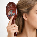 Gift For Women,Gift For Mother,Gift For Daughter,Mom,Daughters (Adult),Love - The Love Between Mother & Daughters Is Forever - Personalized Wooden Hair Brush