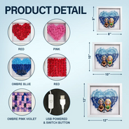 Gift For Mother,Gift For Grandma,Gift For Daughter,Mom - Daughters (Adult),Love - The Only Thing Better Than Being Your Mom - Personalized LED Light Flower Shadow Box