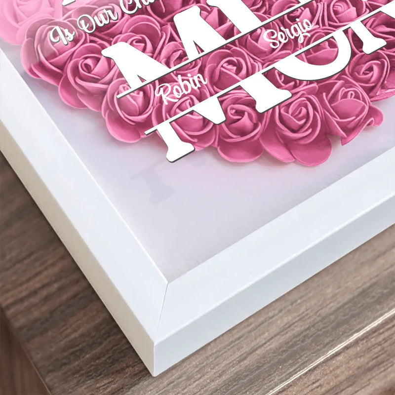 Gift For Couples, Gift For Wife, Gift For Mother, Happy - The Only Thing Better Than Having You As My Wife - Personalized Flower Shadow Box
