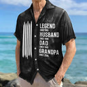 Independence Day,Gift For Grandpa,Proud,Icon - The Original Legend Legend Husband Daddy Grandpa - Personalized Hawaiian Shirt