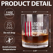 Gift For Grandpa,Dad's Hobby,Afro Dad,Gift For Men,Independence Day,Happy,Top Market - The Original Legend Legend Husband Daddy Grandpa - Personalized Whiskey Glass