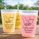 Married Couple, Romantic, Gift For Couples, Wedding, Icon - The Perfect Match - Personalized Frosted Cups