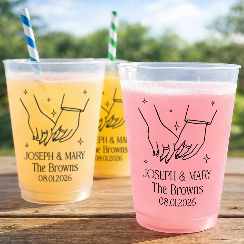 Married Couple, Romantic, Gift For Couples, Wedding, Icon - The Perfect Match - Personalized Frosted Cups