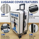 Gift For Women, Gift For Men, Summer, Travel, Happy - The Sky Is Calling Me - Personalized Clear Luggage Cover