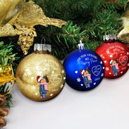Gift For Couples,Christmas,Love - The Year I Found My Missing Piece Kissing Couples - Personalized Ball Ornament