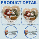 Gift For Couples, Gift For Husband, Gift For Wife, Gift For Boyfriend, Gift For Girlfriend, Love, Christmas - The Year I Found My Missing Piece Snowman - Personalized Heart Shaped Glass Ornament