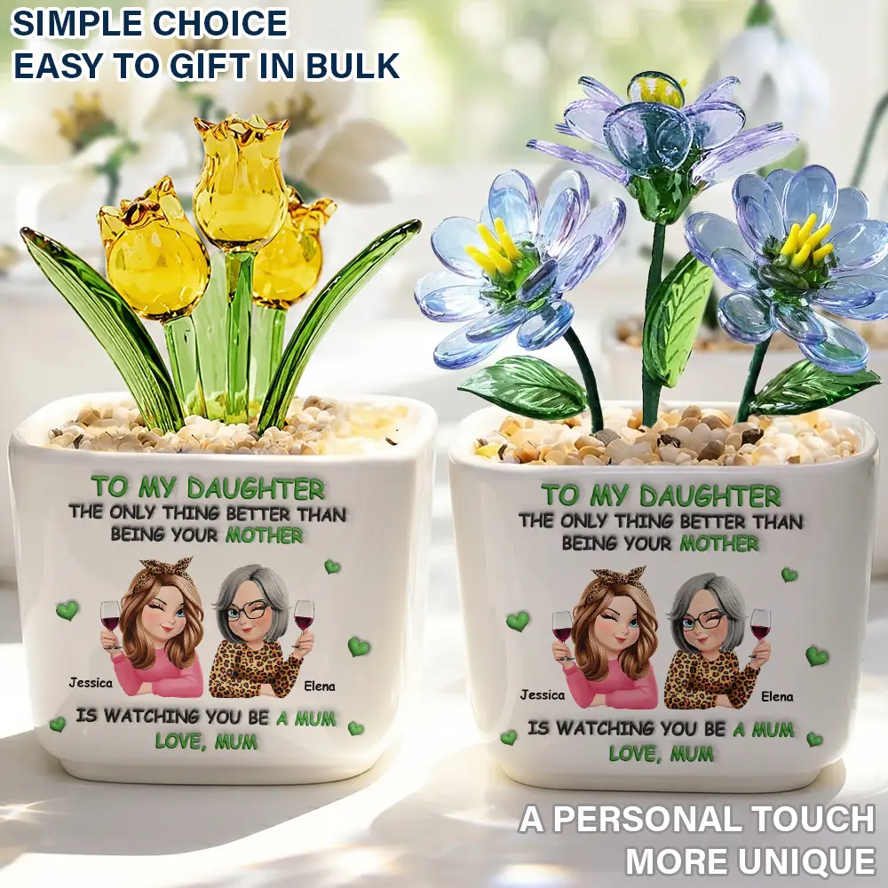 The Only Thing Better Than Being Your Mother - Personalized Glass Flower Plant Pot