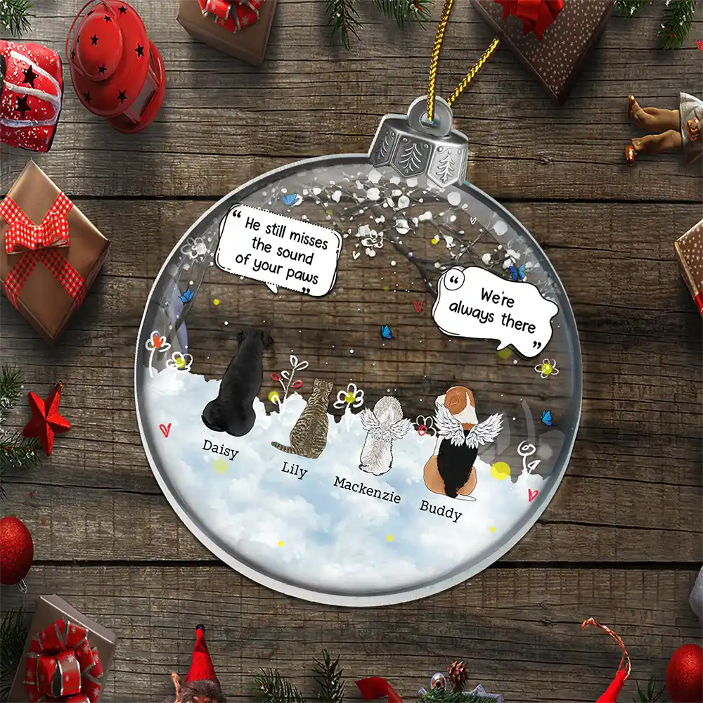 Sad,Pet Lovers,Christmas,Memorial - They Still Talk About You - Personalized Custom Shaped Acrylic Ornament