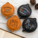 Gift For Grandpa, Adorable, Icon - This Awesome Grandpa Daddy Belongs To - Personalized Leather Tape Measure