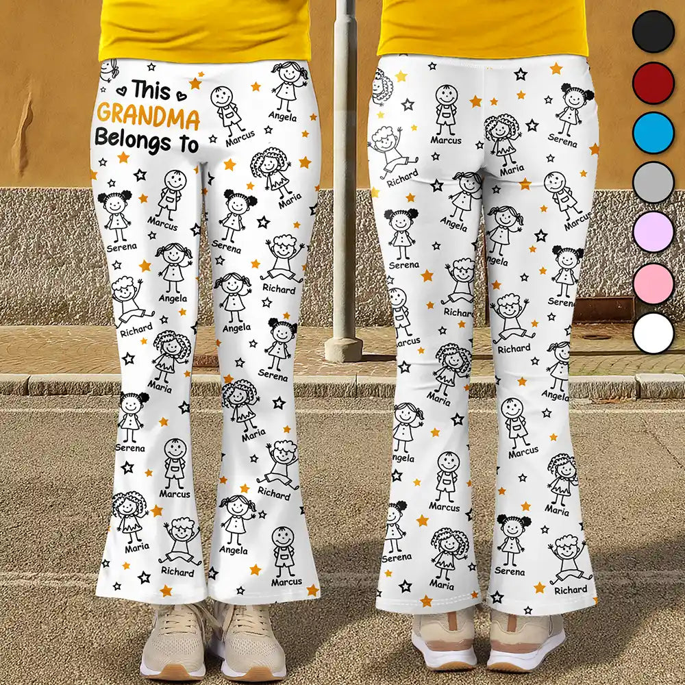 Gift For Grandparents,Gift For Grandpa,Gift For Grandma,Gift For Mother,Gift For Father,Happy,Christmas - This Grandma Mom Belongs To Kids Pet - Personalized Leggings