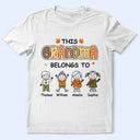 Gift For Grandma,Cozy,Icon - This Grandma Mommy Belongs To Autumn Kid Stick Figures - Personalized T Shirt