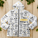 Gift For Grandparents, Gift For Grandpa, Gift For Grandma, Gift For Mother, Gift For Father, Happy, Christmas, Stick Figure - This Grandpa Dad Belongs To Kids Pet - Personalized Rain Jacket