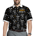 Gift For Grandpa,Gift For Father,Happy - This Grandpa Dad Belongs To Kids Pet Stick Figures - Personalized Polo Shirt