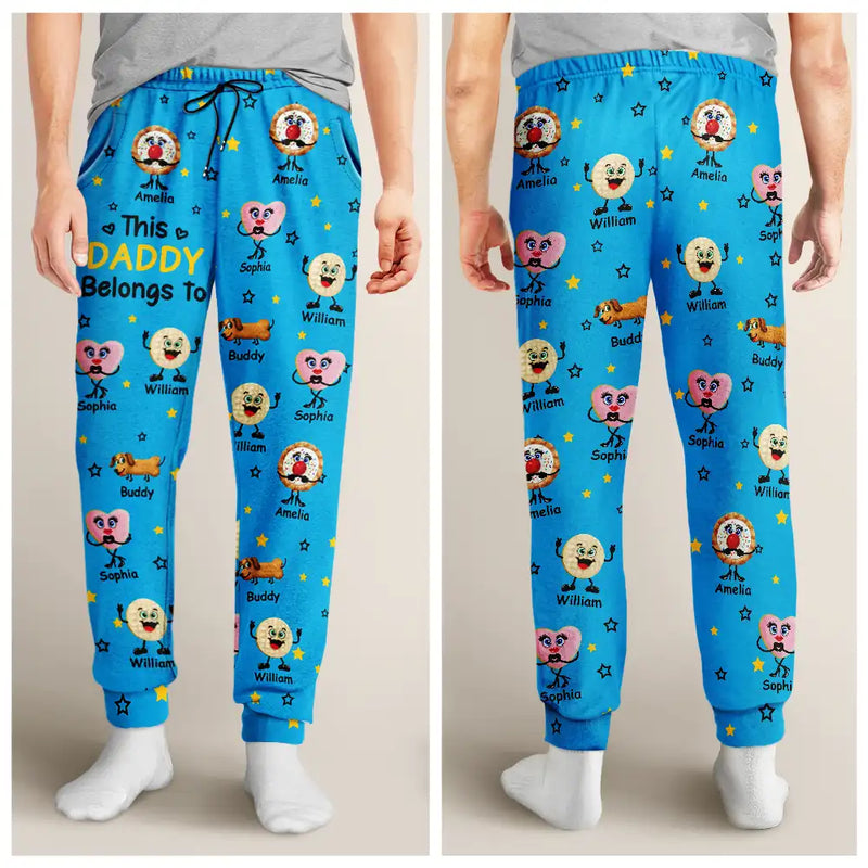Easter,Gift For Mother,Gift For Grandma,Happy,Gift For Grandpa,Gift For Father - This Grandpa Grandma Belongs To Kids Pet Biscuits - Personalized Pajama Pants