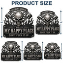 Top Market,Humorous,Gift For Men,Gift For Yourself,Garage,Outdoor Decor,Custom Text - This Is My Happy Place Garage - Personalized Custom Shaped Metal Sign
