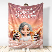 Dog Mom,Cat Mom,Pet Mom,Happy,Top Market - This Is Our Cuddle Blanket 3D Effect - Personalized Fleece Blanket, Sherpa Blanket