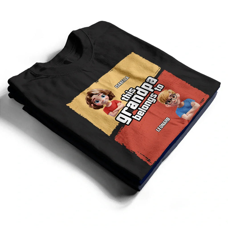 Gift For Father,Gift For Grandpa,Love - This Papa Grandpa Dad Belong To - Personalized T Shirt
