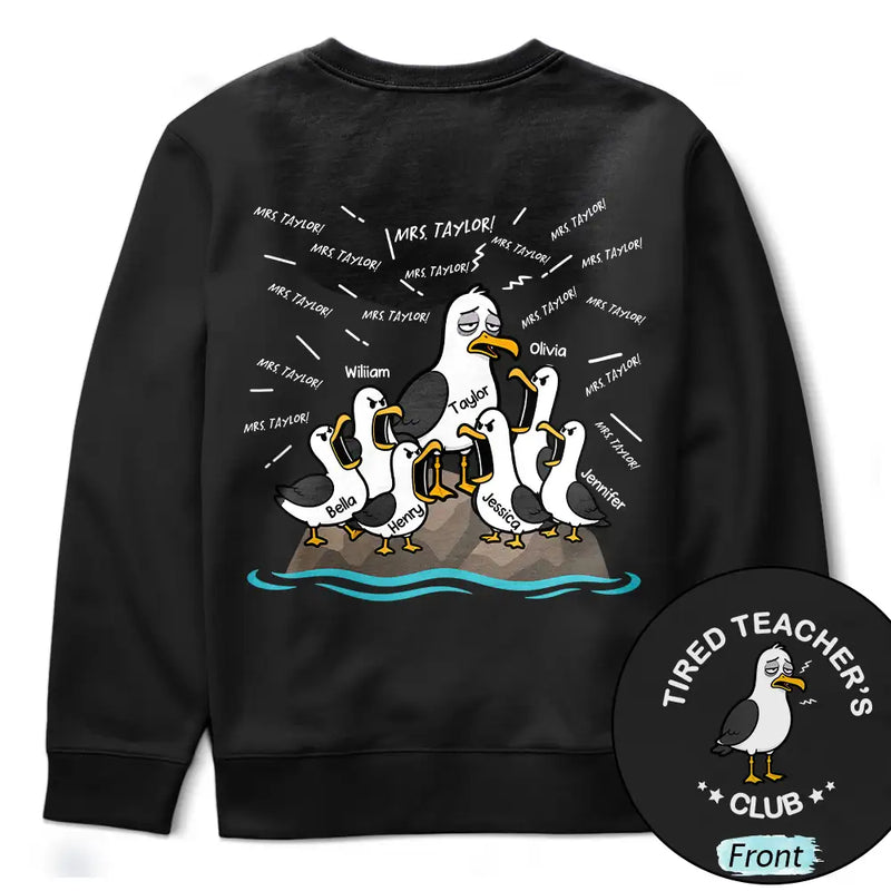 Gift For Husband,Gift For Father,Gift For Grandparents,Teacher,Non-Eng,Icon,Humorous - Tired Seagull Dad Papa Club - Personalized T Shirt