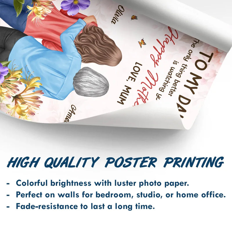 Gift For Daughter, Mom - Daughters (Adult), Love - To My Daughter Happy Mother's Day 3D Birth Flower - Personalized Poster