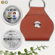 Gift For Son,Gift For Grandkids,Vector,Inspirational - To My Son Just Do Your Best - Personalized Leather Pocket Hug