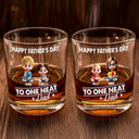 Gift For Father - To The Neat Dad - Personalized Whiskey Glass