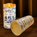 Gift For Bestie, Gift For Sisters, Christmas, Happy - Toile Besties Our Friendship Is Endless - Personalized Flameless LED Candle