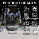 Gift For Bestie,Love - Toile Birth Flower Grow An Old Friend Bestie - Personalized Stemless Wine Glass