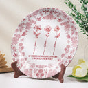 Gift For Yourself,Gift For Women,Gift For Bestie,Old Best friends,Love - Toile De Jouy Birth Flower Grow An Old Friend - Personalized Ceramic Plate