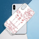 Gift For Yourself,Gift For Women,Gift For Bestie,Old Best friends,Love - Toile De Jouy Birth Flower Grow An Old Friend - Personalized Clear Phone Case