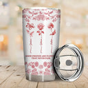 Gift For Bestie, Old Best friends , Love - Toile De Jouy Birth Flower Grow An Old Friend - Personalized Tumbler