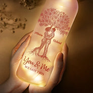 Old Couples, Gift For Husband, Gift For Wife, Gift For Boyfriend, Gift For Girlfriend, Love - Toile De Jouy Couple You And Me We Got This - Personalized Bottle Light