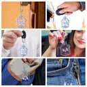Pet Lovers, Dog Lovers - Toile De Jouy Dog Mom - Personalized Acrylic Keychain