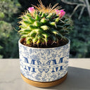 Gift For Mother,Gift For Grandma,Love - Toile De Jouy Mom Grandma Nana - Personalized Ceramic Plant Pot